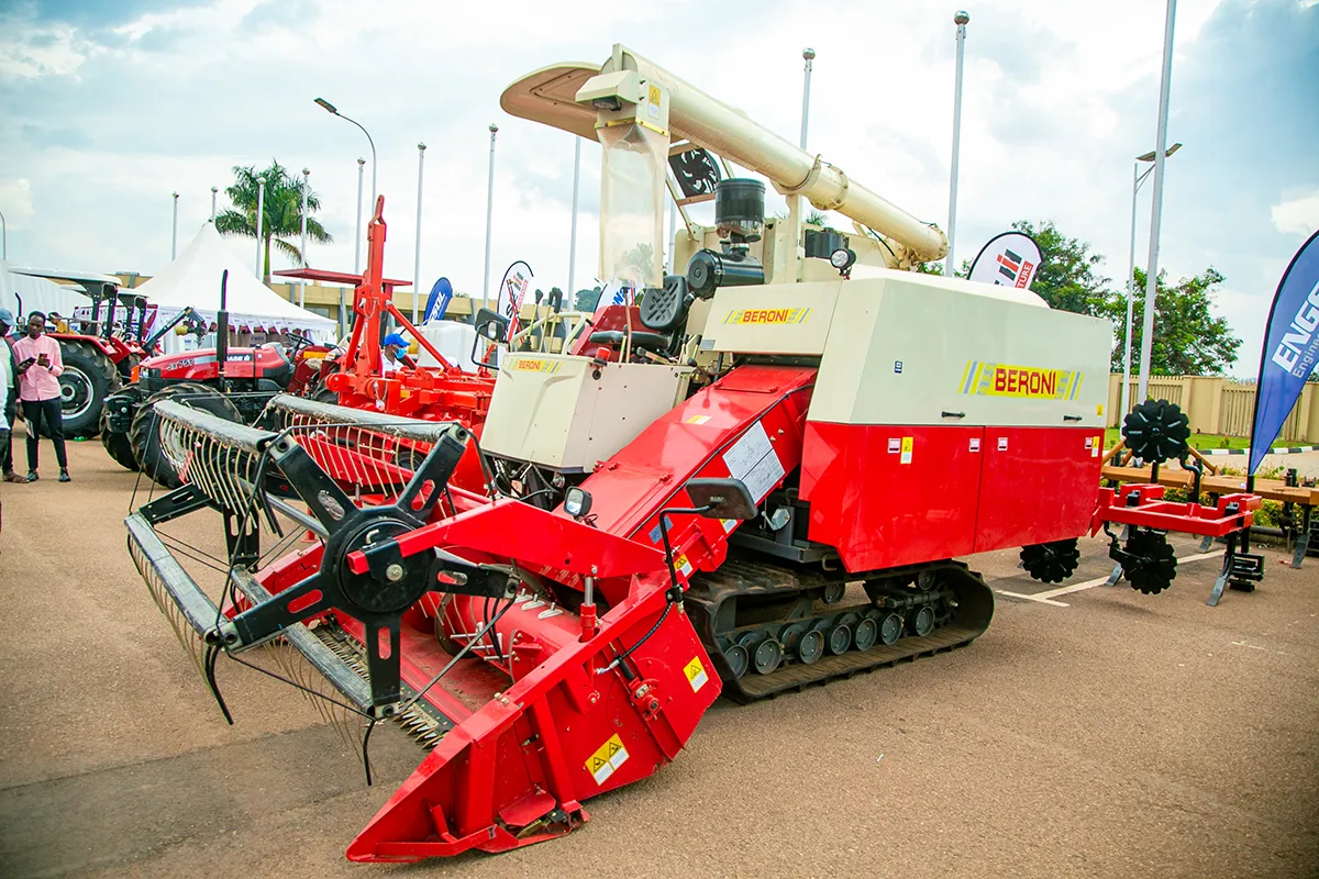 Harvesters in Uganda are designed for small to medium-sized farms and can be used for various crops like rice, wheat, soybeans, and corn