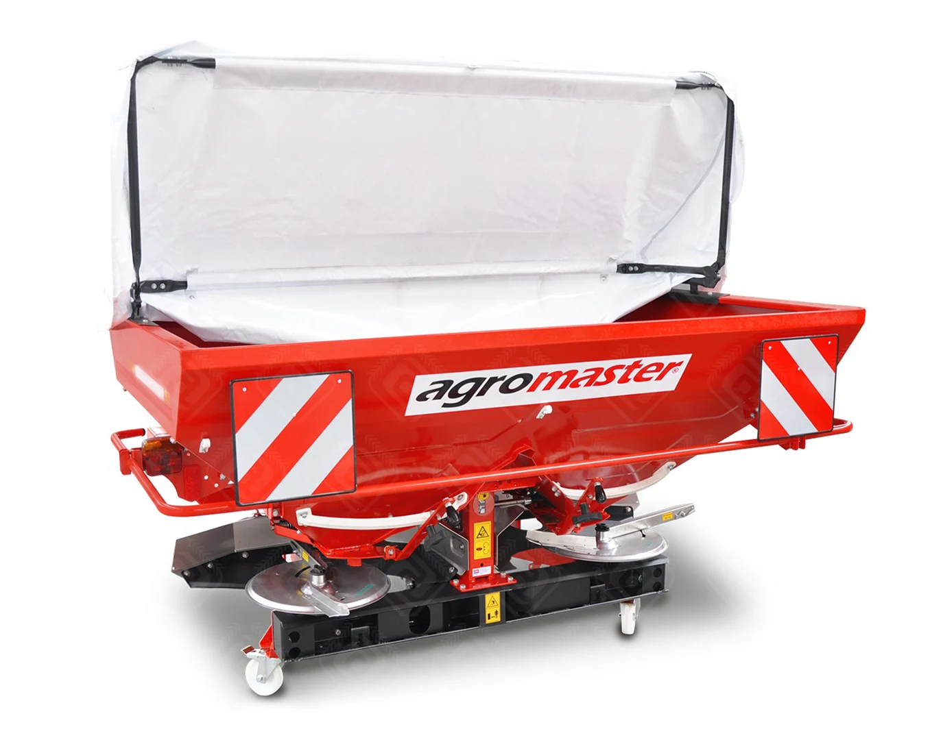 provides falling of fertilizer onto spreading discs easily. Fertilizer spreading degree can be easily adjusted by means of hydraulic lift.When fertilizing the agricultural fields surrounding - Uganda